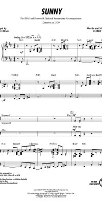 Sunny (SSA, Piano)
