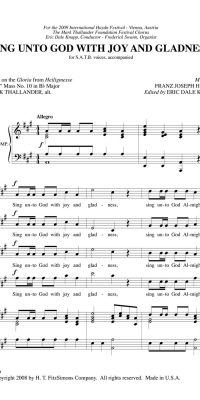 Sing Unto God With Joy And Gladness