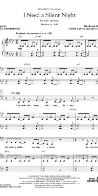 I Need a Silent Night (SAB)