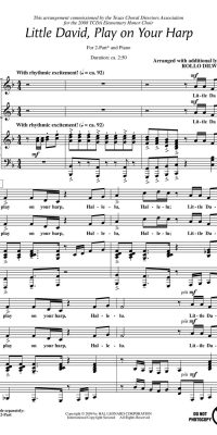 Little David play on your harp (SA)