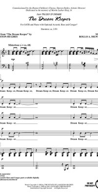 Rollo Dilworth: The Dream Keeper (SATB)