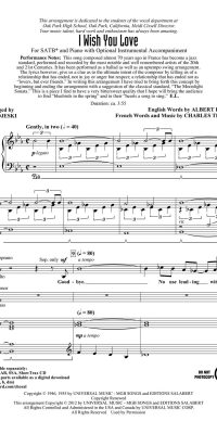 I Wish You Love (SATB)