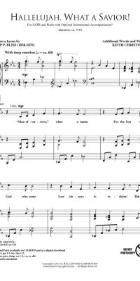 Hallelujah, What a Savior ! (SATB)