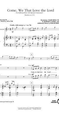 Come, We That Love the Lord (SATB)