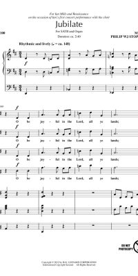 Philip Stopford: Jubilate (SATB)