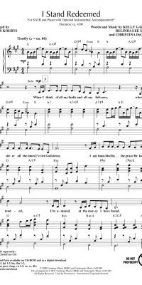 I Stand Redeemed (SATB)