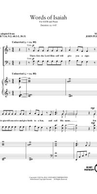Words of Isaiah (SATB)