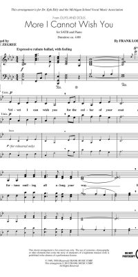 More I Cannot Wish You (SATB)