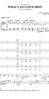 What Can I Give Him (SATB)