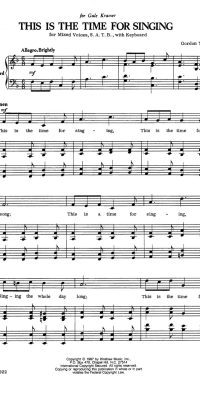 This Is The Time fuer Singing
