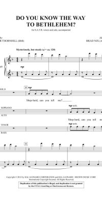 Do You Know the Way to Bethlehem? (SATB)