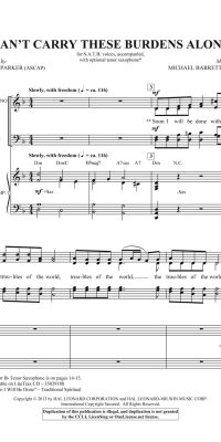 Can't Carry These Burdens Alone (SATB)