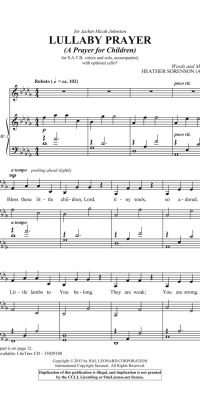 Lullaby Prayer (SATB)