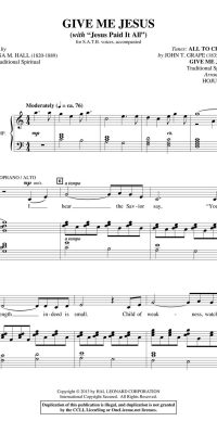 Give Me Jesus (SATB)