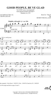Good People, Be Ye Glad (SATB)