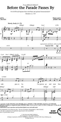 Before The Parade Passes By (SATB)