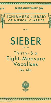 Sieber: Thirty-Six Eight-Measure Vocalises For Alto Op.94