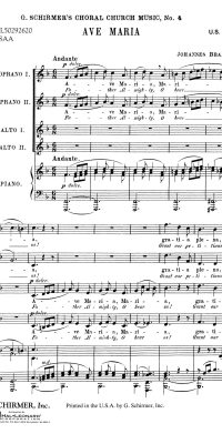 J Brahms: Ave Maria