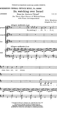 Felix Mendelssohn: He, Watching Over Israel