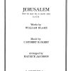 C Parry: Jerusalem And Did Those Feet In Ancient Time
