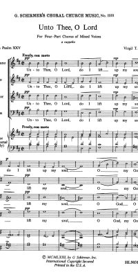 V Ford: Unto Thee O Lord From Psalm 24