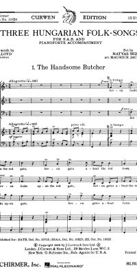 M Seiber: Three Hungarian Folk Songs