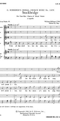 W Billings: Stockbridge Unac