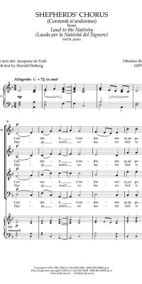 Shepherds? Chorus from Laud to the Nativity