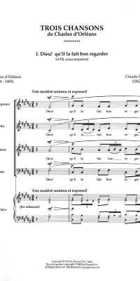 Trois Chansons SATB(de Charles d'Orleans)