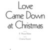 Love Came Down At Christmas