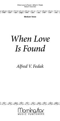When Love Is Found