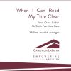When I Can Read My Title Clear